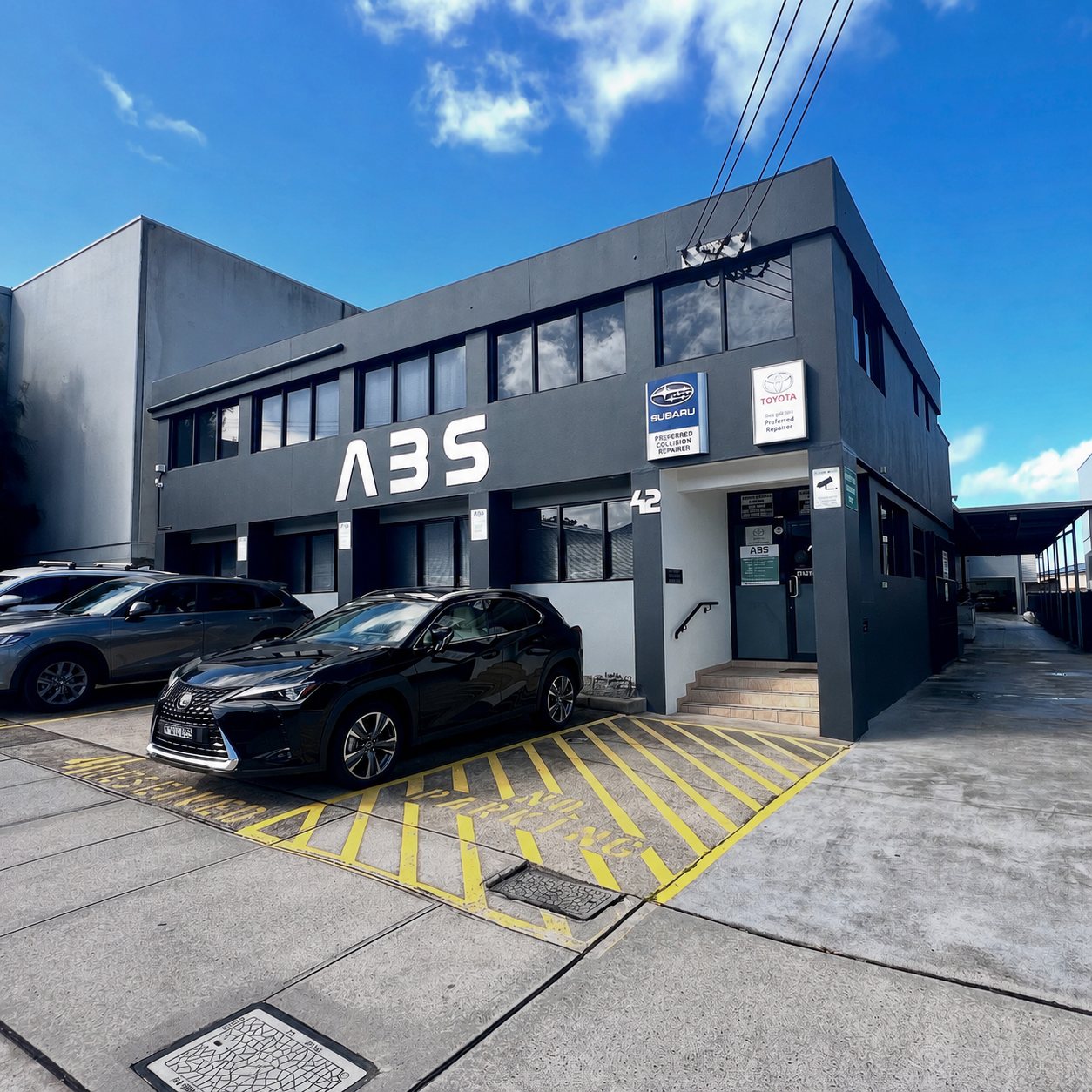 ABS Smash Repairs workshop, 42 Waterview St Carlton